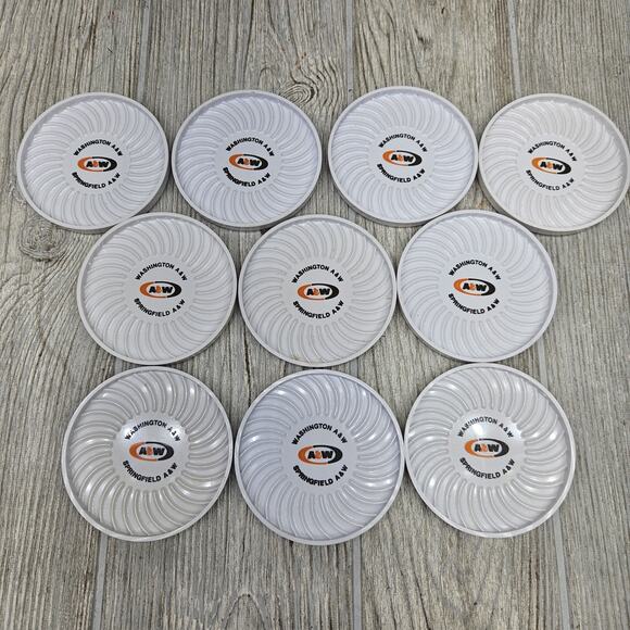 A&W Other - Vtg Ritepoint A&W Root Beer Plastic Drink Coasters 10 Springfield Washington